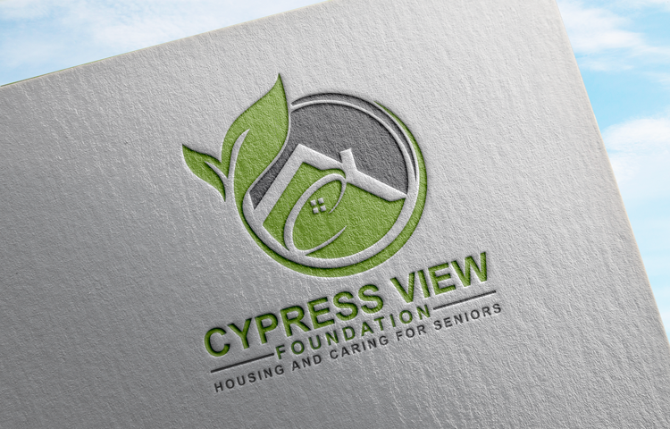 Cypress View Foundation logo mockup on paper